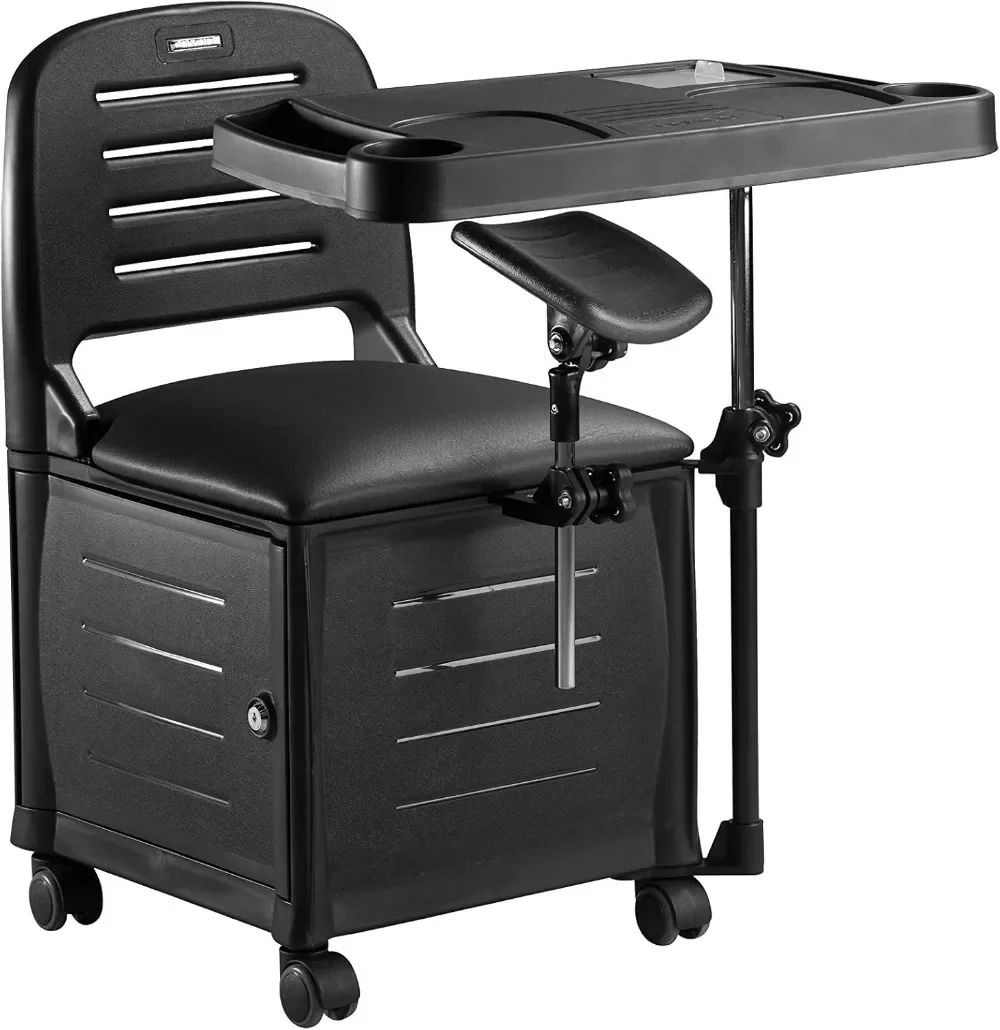 

DOMPEL Manicure Chair Veneza | Portable Nail Table for Nail Tech Desk | Removable Nail Table with Organizer and Footrest