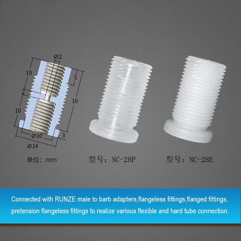 High Transparent High Quality Bulkhead Union Plastic Threaded Fitting