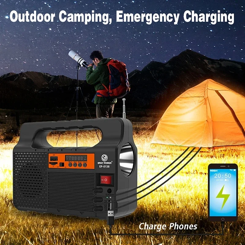 

Portable Solar Energy System with 3 Bulbs Lighting Kit Mini 6W Solar Panel Outdoor Emergency Power Supply for Camping Hiking