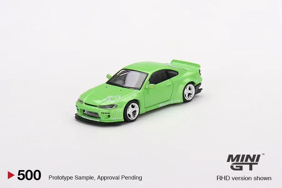 

МОДЕЛИ TSM MINIGT # 500, 1:64 Nissan Silvia Pandem (S15) зеленая литая под давлением модель гоночного автомобиля, детские игрушки в подарок