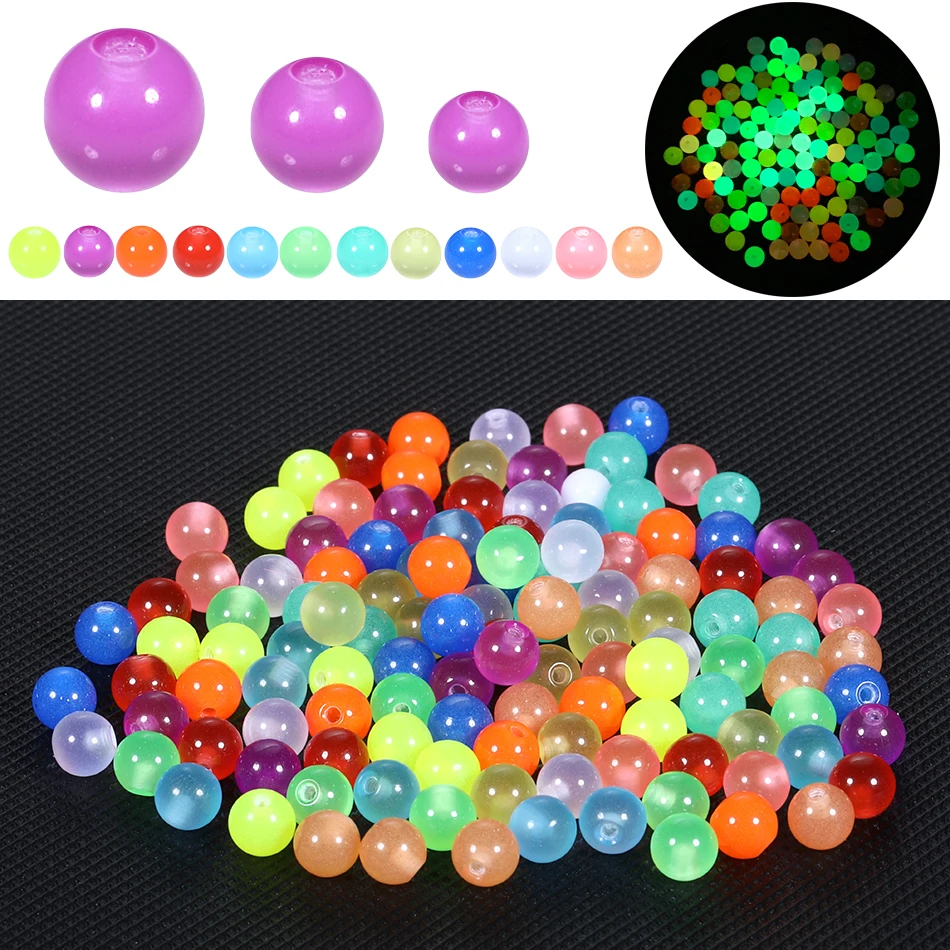 Acrylic Colorful Luminous Replacement Ball 3mm 5mm 6mm Tongue Barbell Lip Ring Ear Belly Eyebrow Piercing Ball Body Jewelry