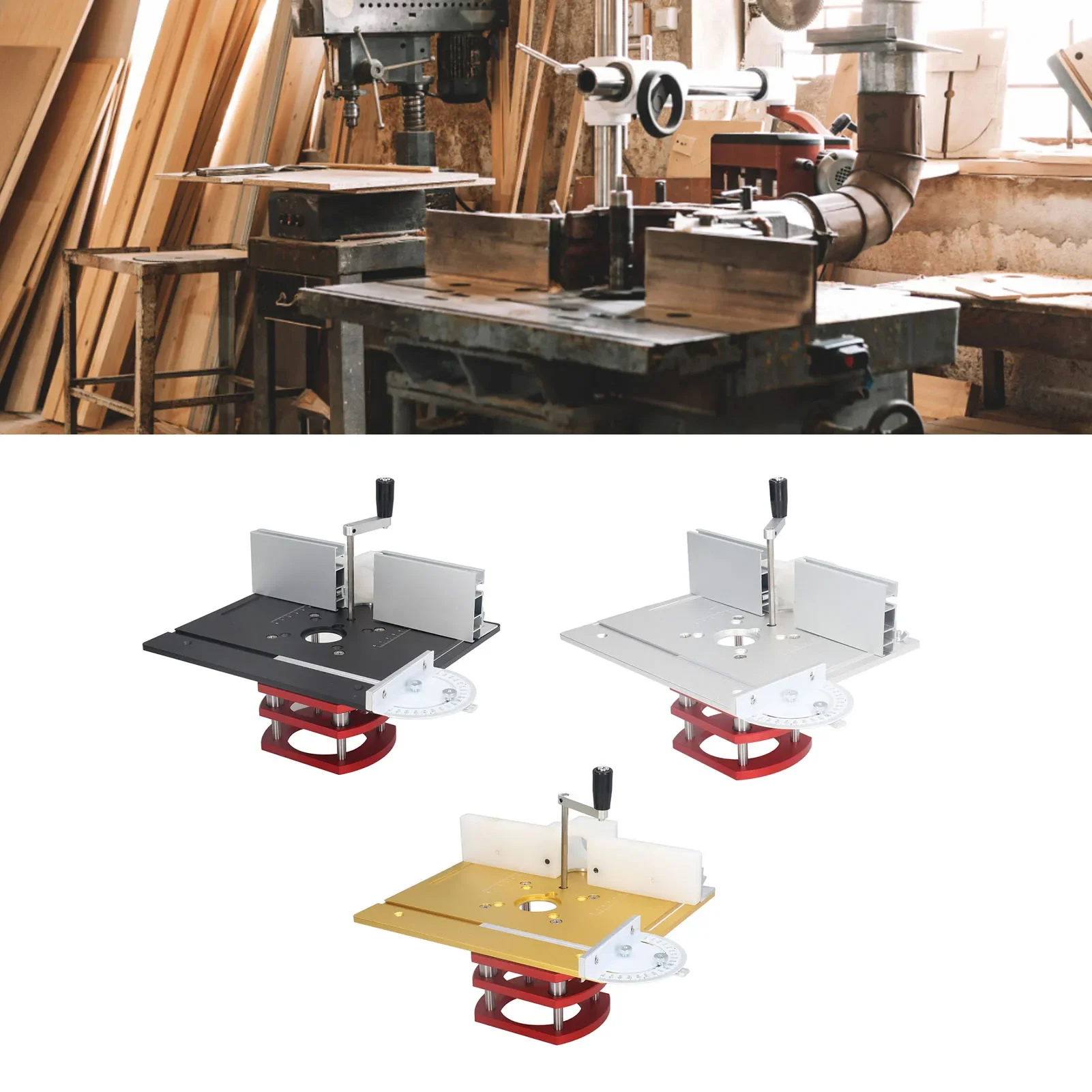 Router  with Top Plate Router Lifting Base Woodworking Slotting Trimming Chamfering Table Top Woodworking Router