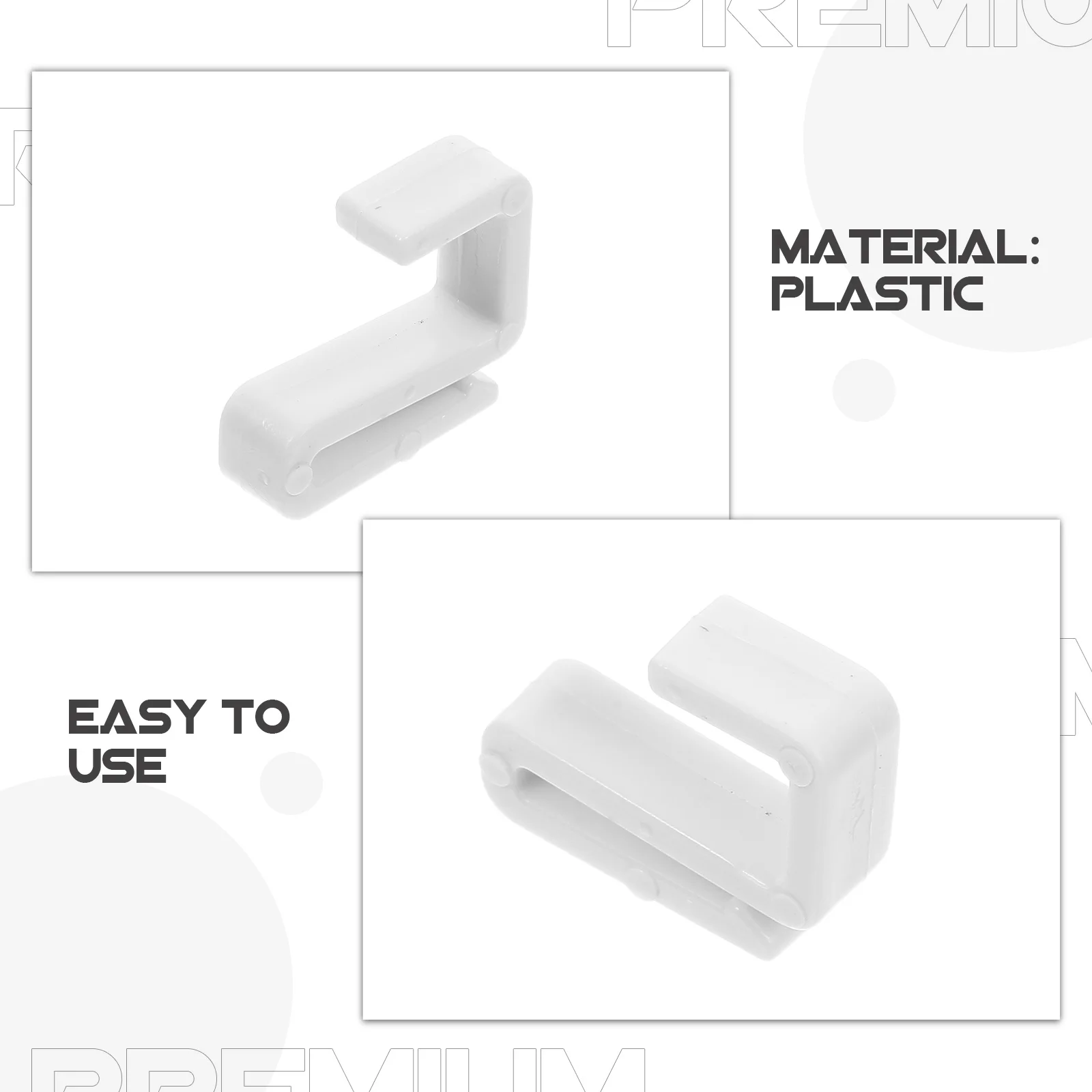 20 stuks plat rek kunststof S-haken nagelvrij eenvoudig te installeren compatibel met ronde vierkante buizen multifunctionele opslaghangers