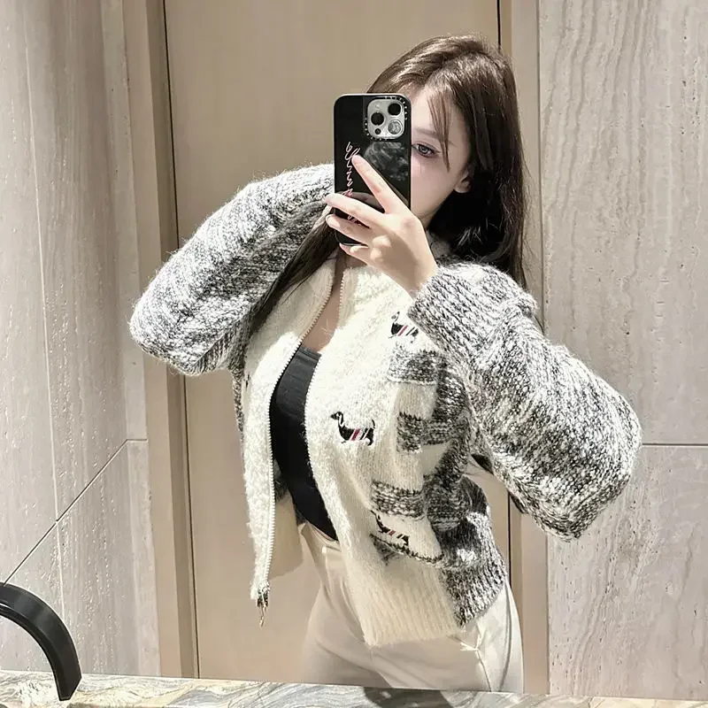Cardigan for Women Spring Autumn Knitted Sweater Woman Outerwear Jacket Round O Neck Casual Clothing Sales Korean Streetwear Hot