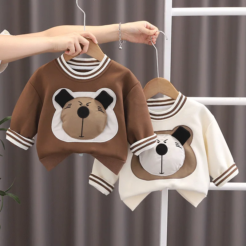 

Boys Sweatshirts Spring Autumn 2025 Children's Clothes Cartoon T-shirts Tops For Baby Girls Outerwear Costume Kids T-shirts 4 5Y