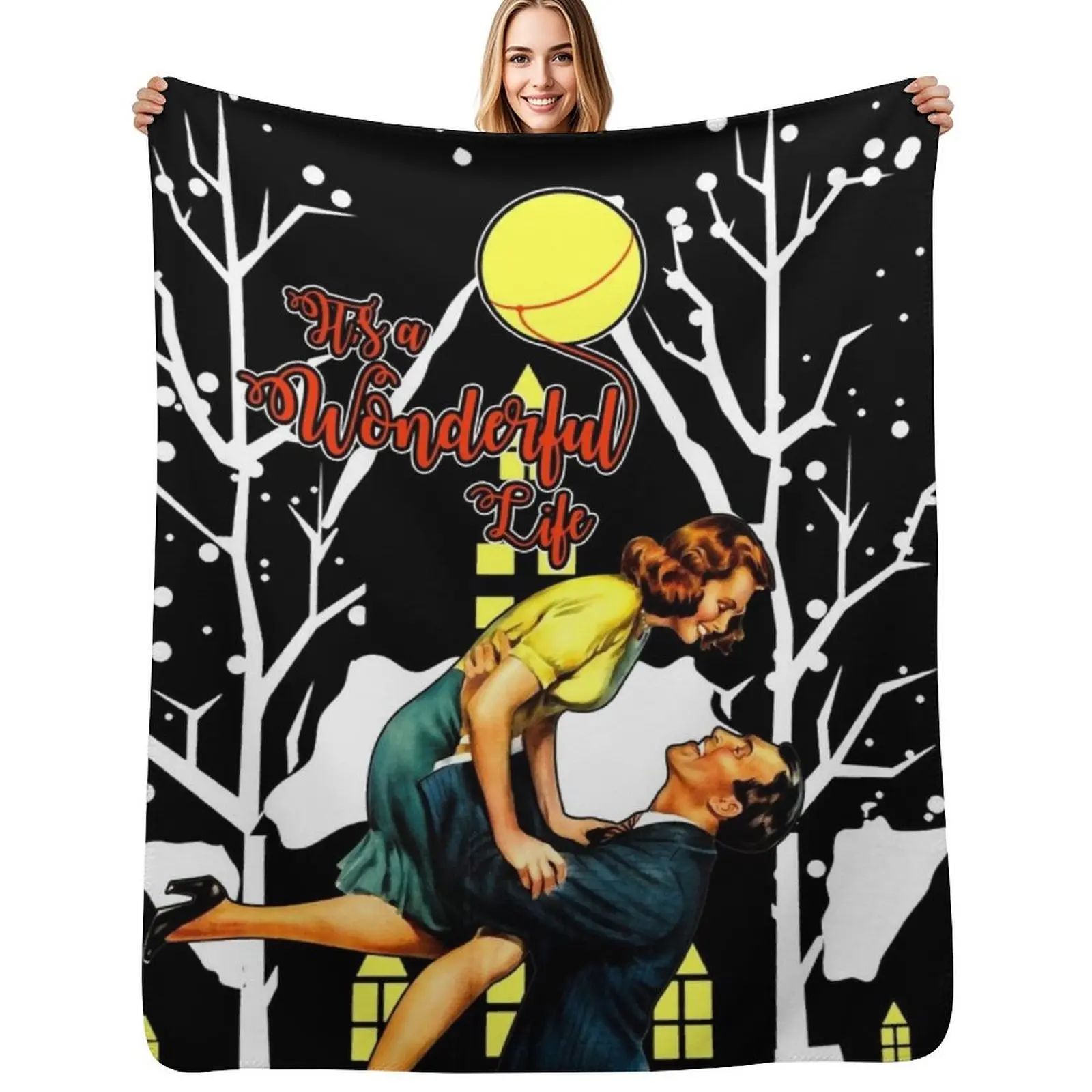 

It's A Wonderful Life - Christmas Movie Every Time A Bell Rings Vintage Gift Throw Blanket christmas decoration Warm Blankets