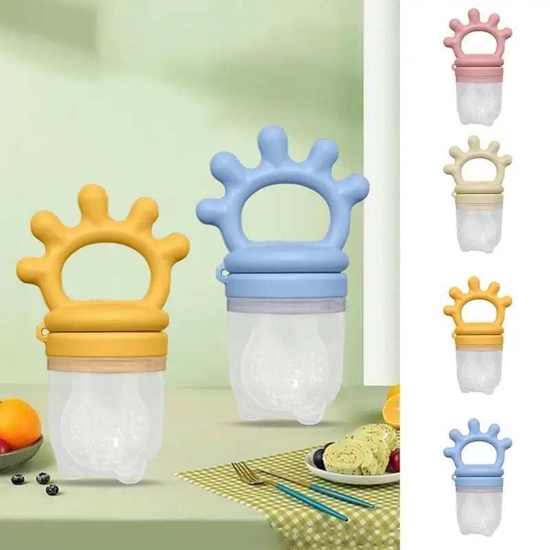 

Baby Fruit Feeder Pacifier Reusable Baby Silicone Fruit Pacifier Teether With Cover Silicone Nipple Toddler Teething Toys