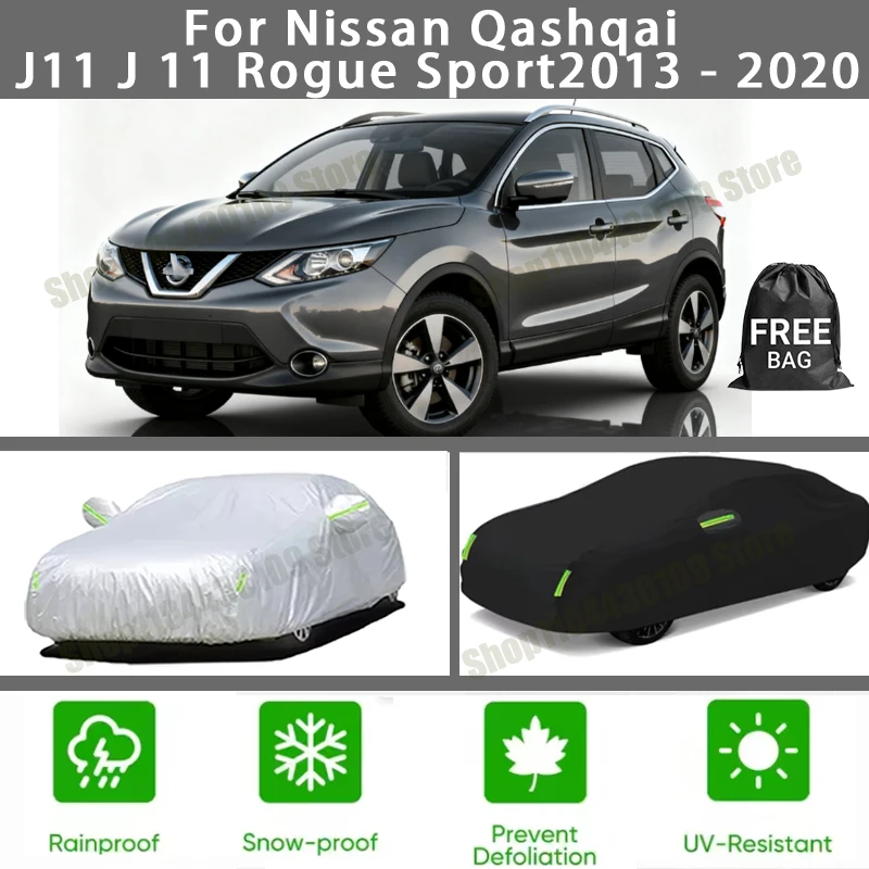 

For Nissan Qashqai J11 Rogue Sport 2013-2020 Car Cover Waterproof UV Protection All Weather Dustproof Snow Rain Cover 190T