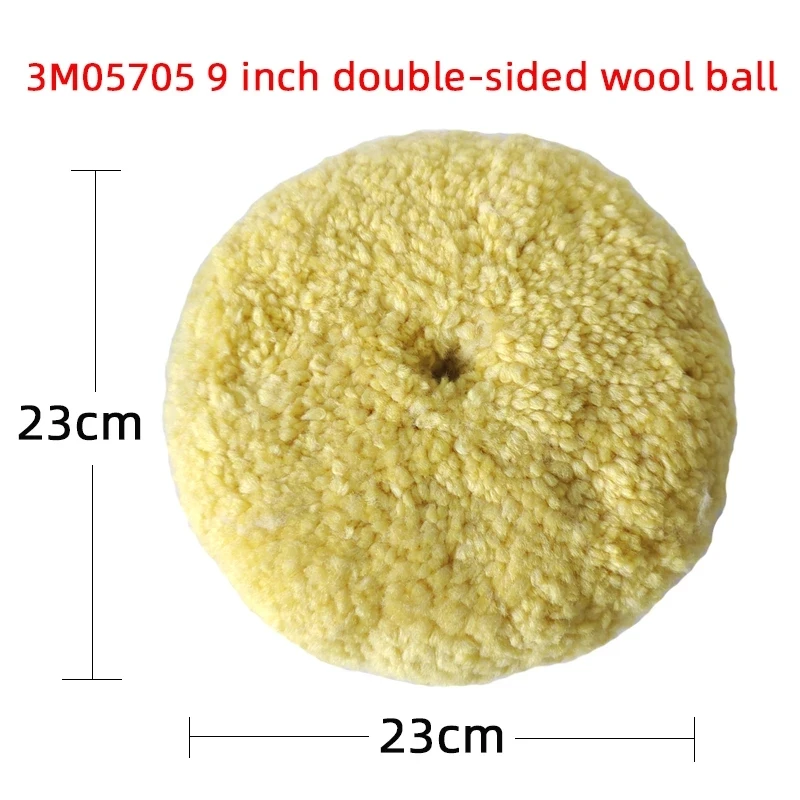 1PC Genuine 3M05705 Wool Ball Yellow Double-sided Polished Wool Wheel Lock Screw Wax Scratch Coarse Wax Wool Tray  NEW