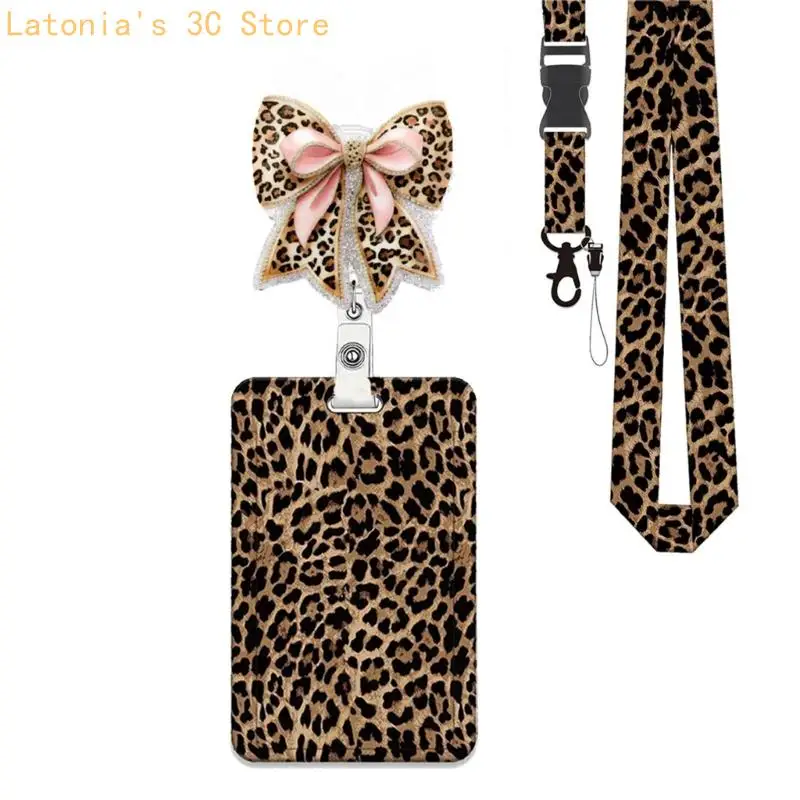 Name Badge Sleeve With Lanyard and Clip Set, Vertical Pass Display for Office Workers, Students, Event Teams Daily X3UB