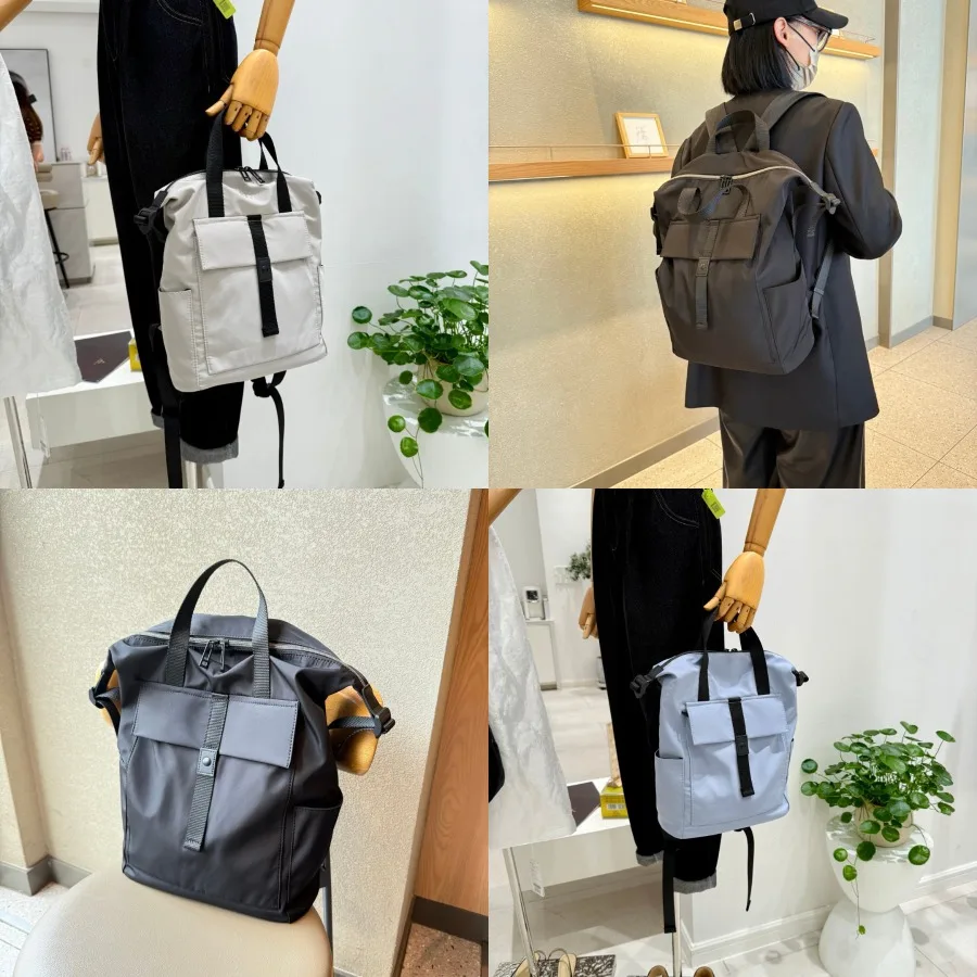 【New style】Simple design commuter computer backpack black all-matching travel backpack waterproof nylon light backpack
