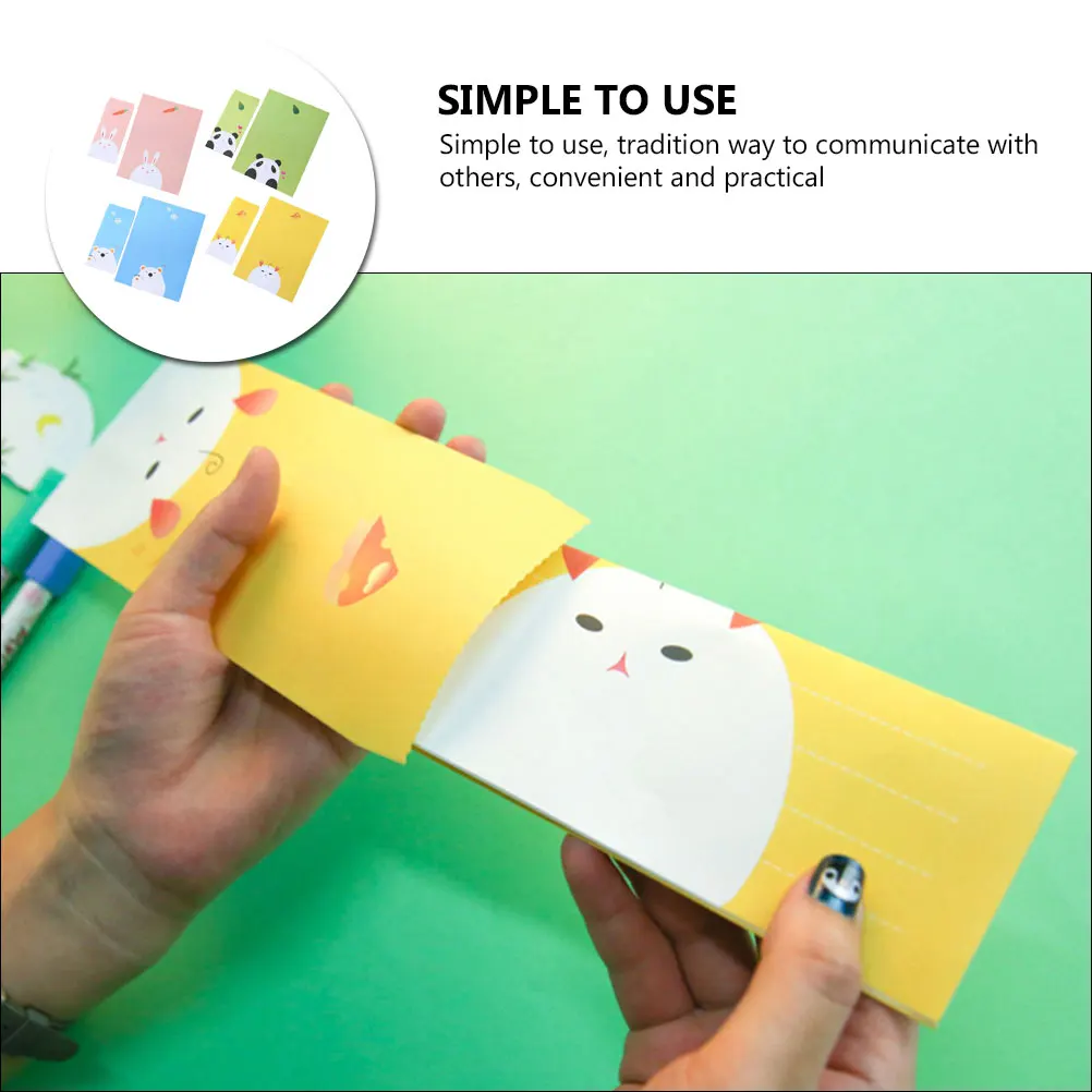 

4 Sets Stationary Kit Letter Paper Envelop Package Stationery Writing Small and Fresh