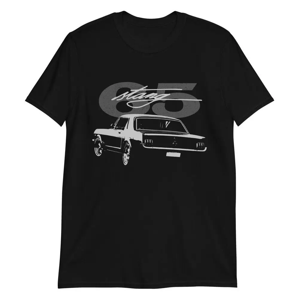 Classic vintage car 1965 Mustang Pony Car T-Shirt Short Sleeve Casual 100% Cotton O-Neck Summer Mens T-shirt Size S-3XL