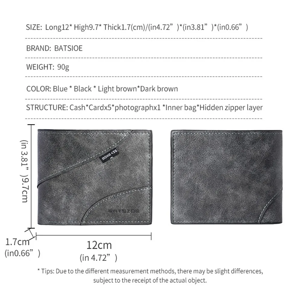 محفظة رجالية من جلد البولي يوريثان ذات سعة كبيرة مربعة قصيرة للبطاقات حقيبة فاخرة كلاسيكية للأعمال أساسيات السفر