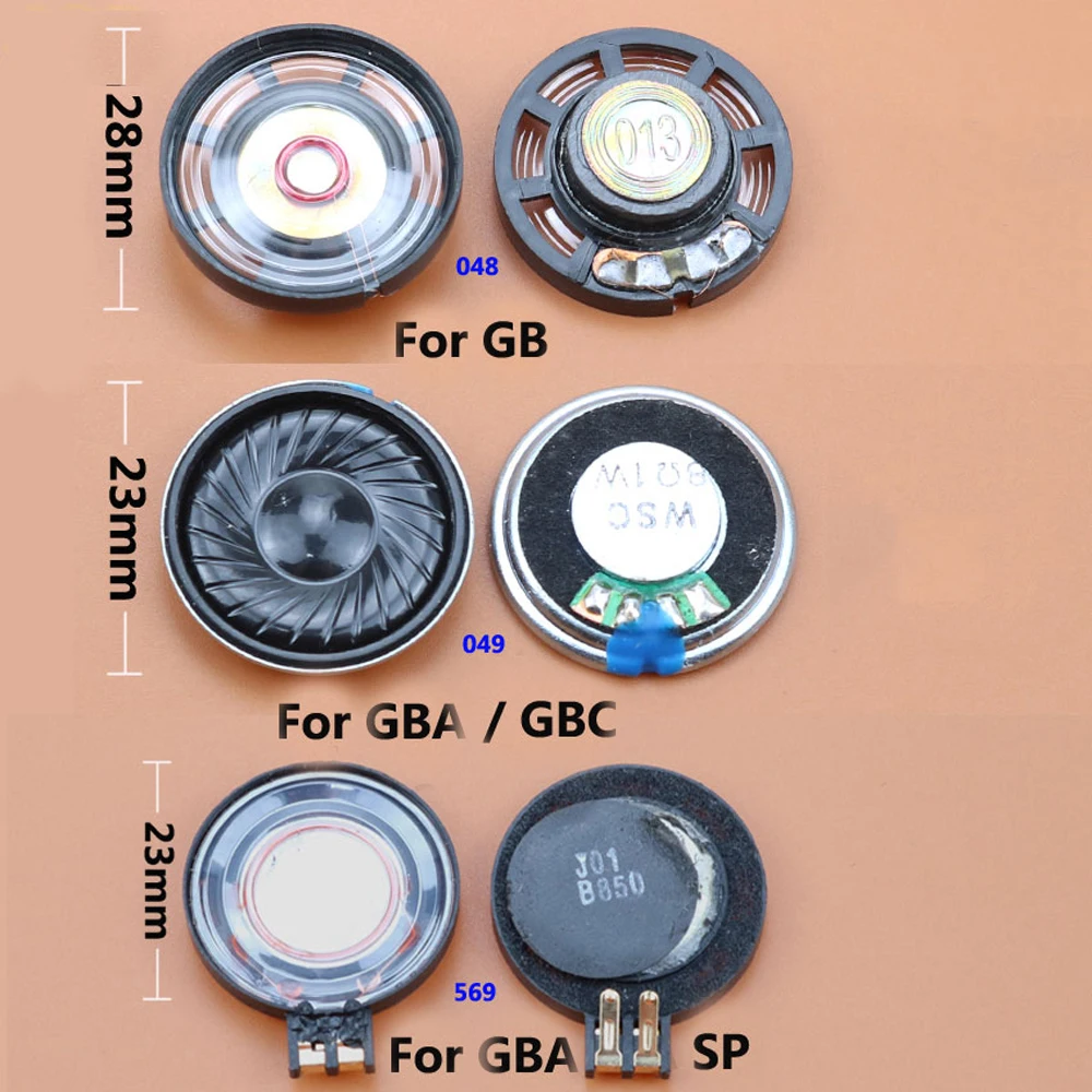 ZUIDID สําหรับ 1PCS 23 มม.28 มม.ลําโพงสําหรับ GB GBC GBA GBP สําหรับ GBA SP ลําโพง