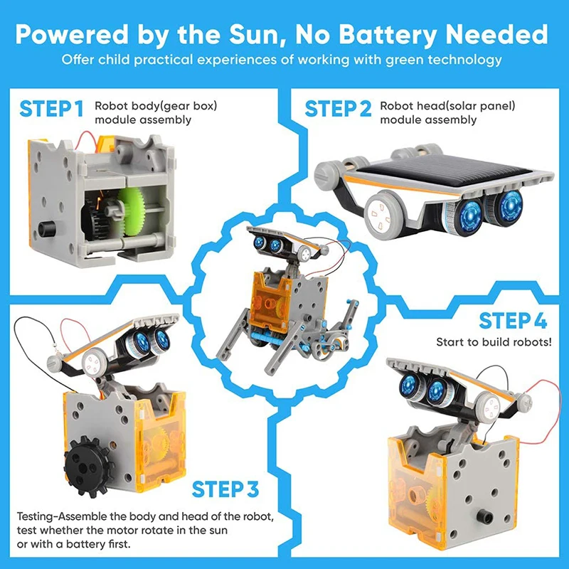 Stamm Solar Roboter Kits Wissenschaft Spielzeug 12 in 1 entwickeln pädagogische solar betriebene Lern roboter Programmier spielzeug für Jungen