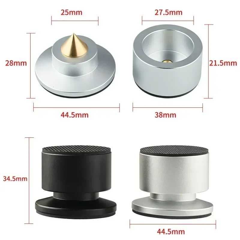 Shock Spikes Tappetino smorzante a molla Piedini per supporto HIFI Altoparlante Spike Foot Pad Altoparlanti da palco KTV Isolamento in alluminio