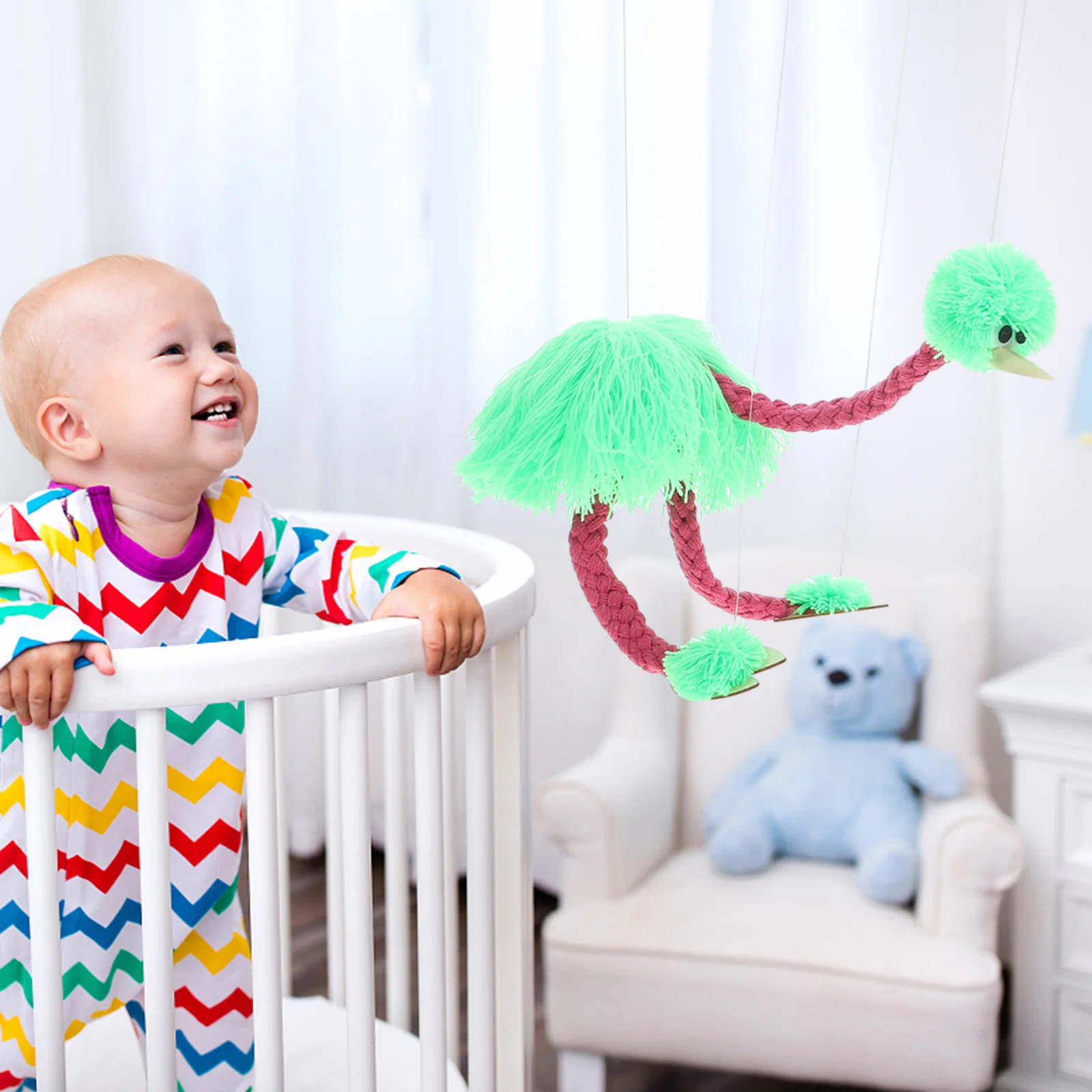 Pluche String Flamingo Knuffeldier Marionet Marionet Ostriches Bamboe Puppets voor Show Toy Baby