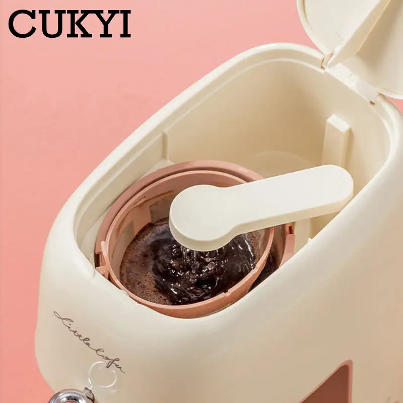 CUKYI Multifunctioncal Amercian Drip Coffee Maker Mini Coffee Machine With Cup Hot Tea Cafe Maker 250ML Tank Automatic Pour Over