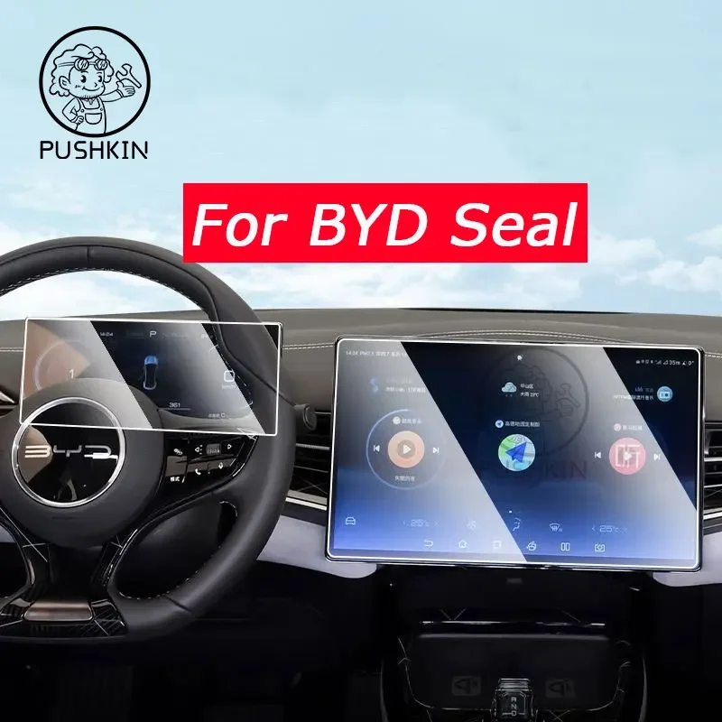 

Tempered glass protector For BYD Seal 15.6 inches 2023 Car GPS navigation Protective film LCD Screen Anti-scratch film fitting