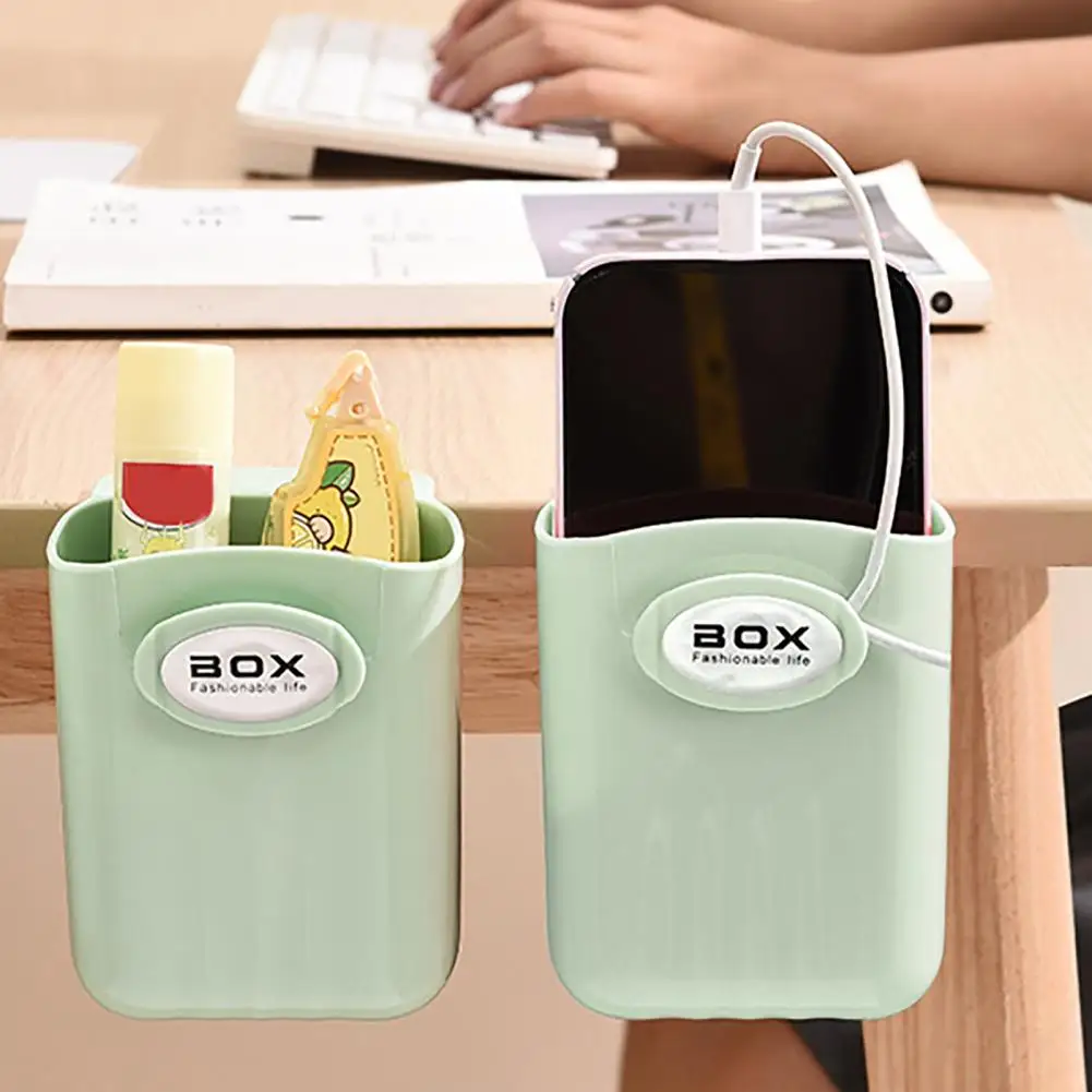 Caja de almacenamiento para brochas de maquillaje, organizador montado en la pared, estante de gran capacidad, soporte para bolígrafos, artículos diversos de papelería