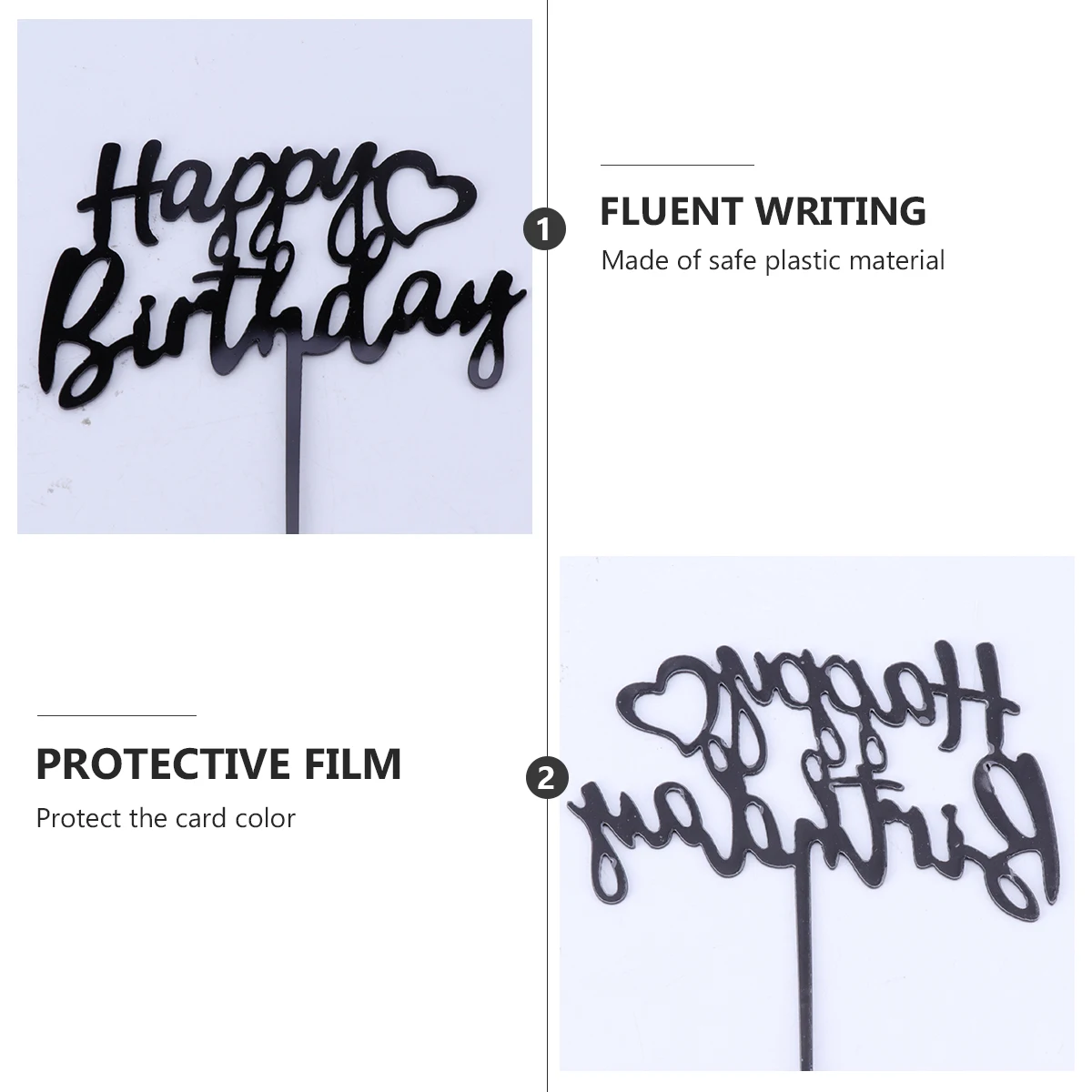 

10pcs Birthday Insert Paper Cupcake Toppers Decorative Party Supplies for Cake Decor Shower Event Cake