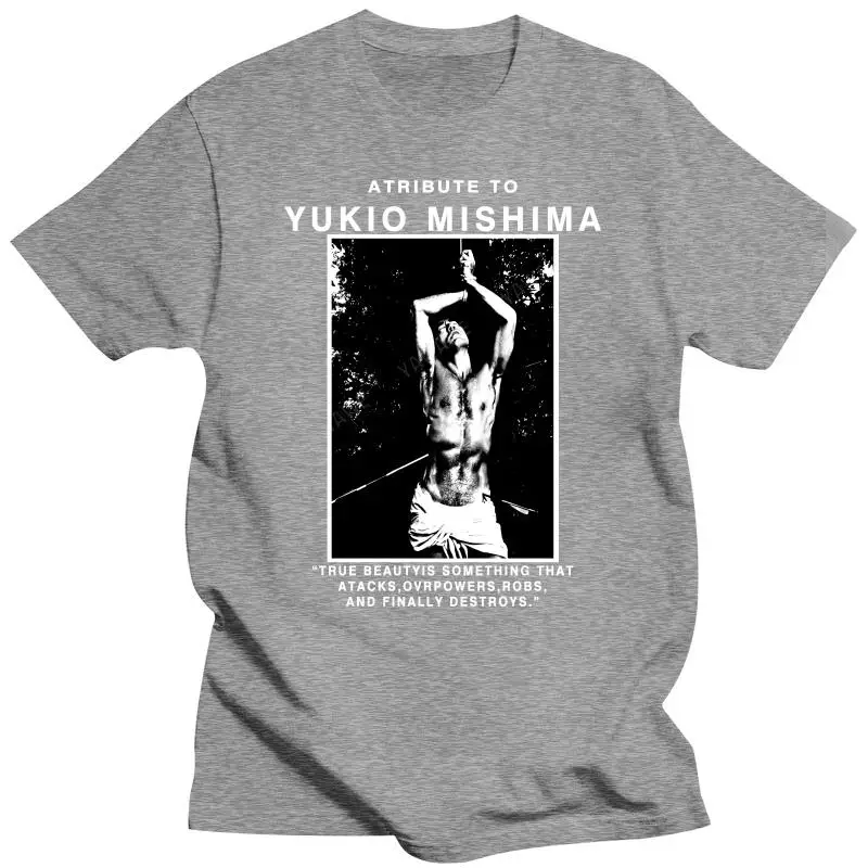 Adult tee tops teenager fashion cotton tee-shirt Yukio Mishima“True Beauty”shirtunisex tshirtgift women men vintage t shirt