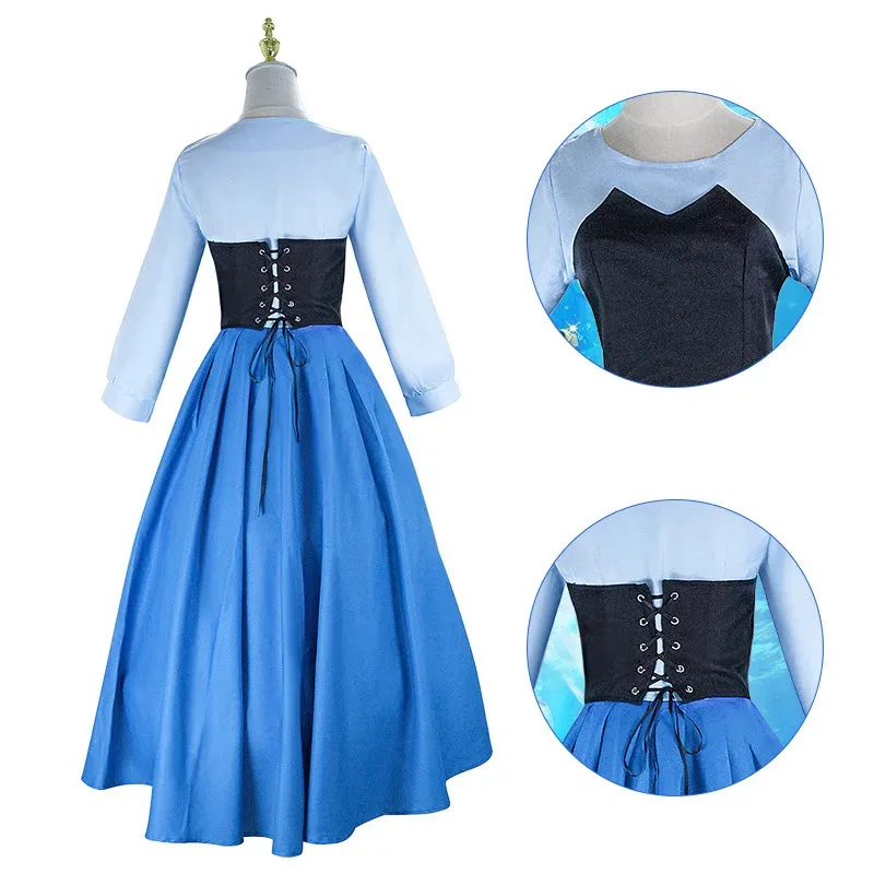 Costume Ariel Dress Gown Cosplay For Girls Women Halloween Carnival Stage Performance Wear Disguise Costumes Adult 5ftu^ 5ftu^