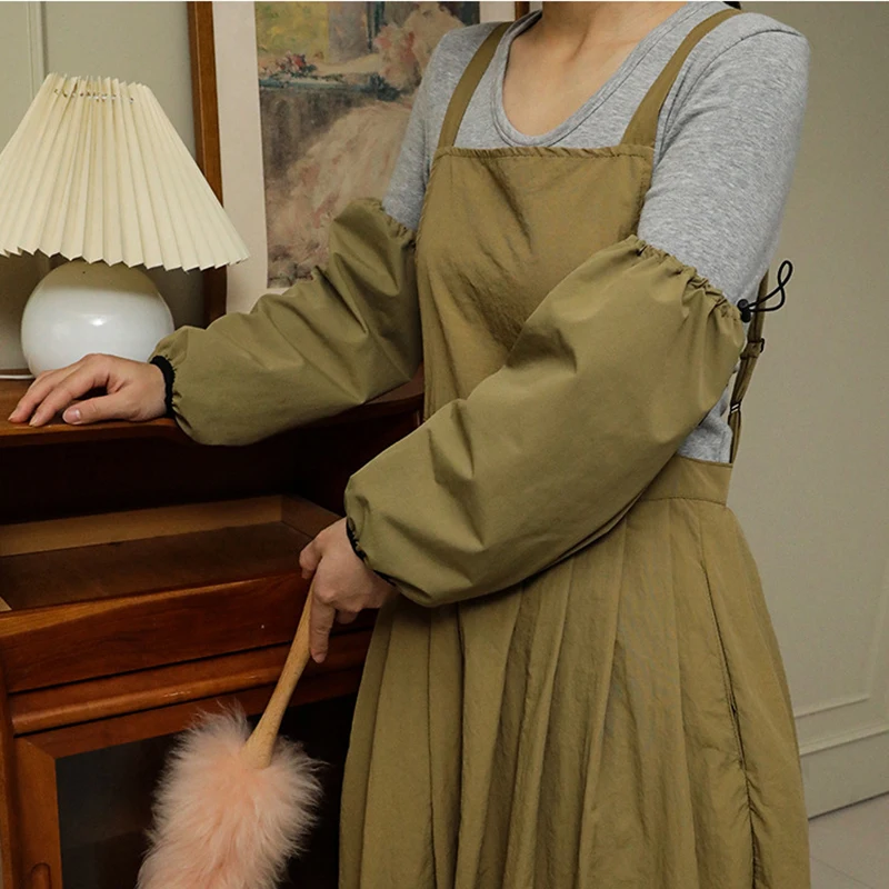 1 زوج الشتاء الكبار Oilproof مقاوم للماء كم طويل مكافحة القذرة أكمام أذرع تبريد حامي مكتب الأعمال المنزلية اكسسوارات تنظيف المطبخ