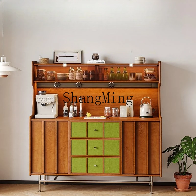 

SM dining side locker, living room storage, antique solid wood retro integrated wall dining side storage cabinet