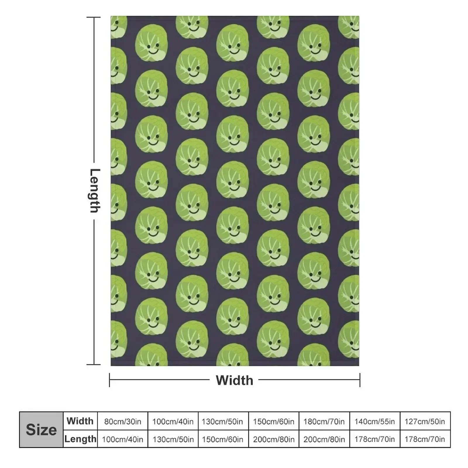 A Happy Brussels Sprout Throw Blanket Blankets For Bed Luxury blankets ands Cute Plaid Blankets