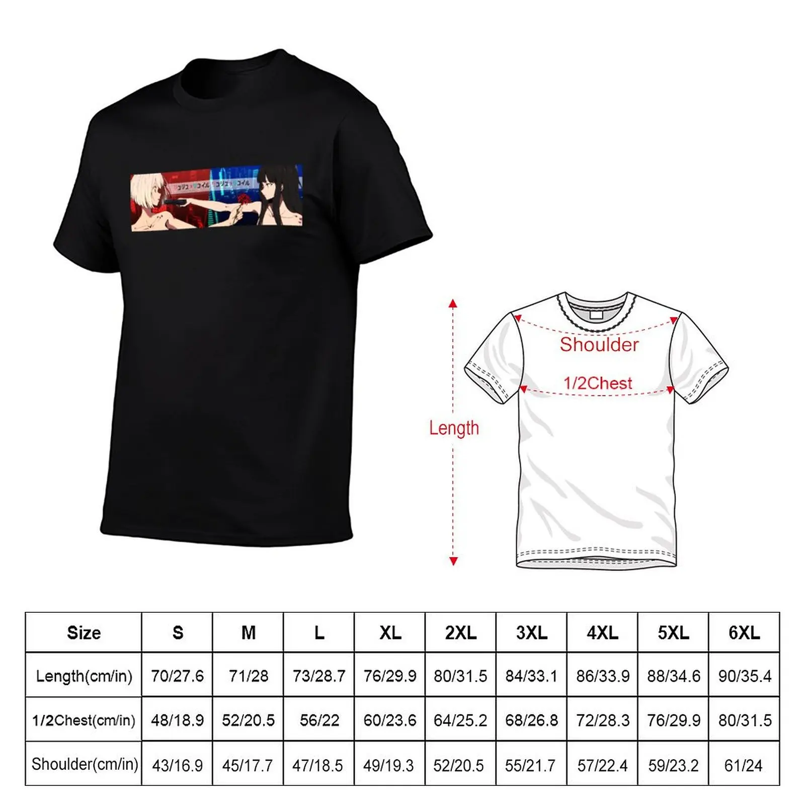 Lycoris Recoil T-Shirt rapper graphic tees essential t shirt customs design your own anime figures shirts men graphic