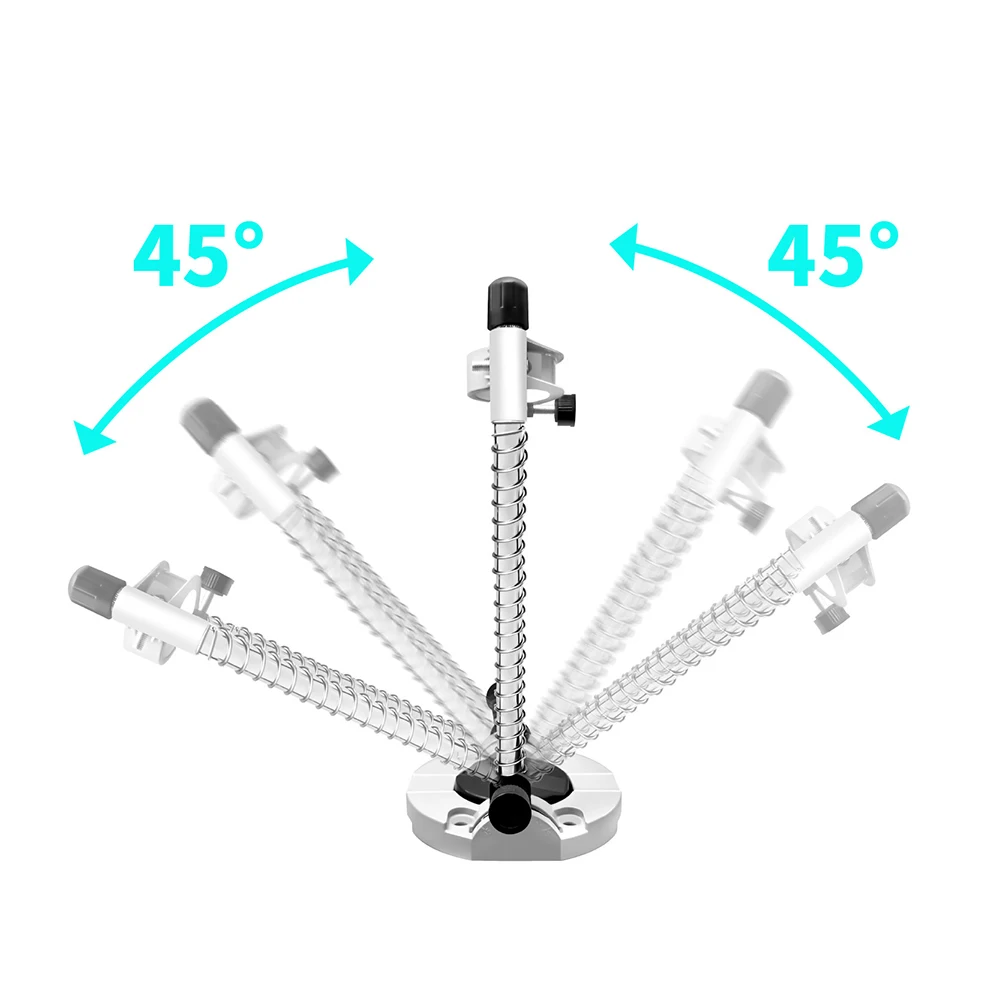 1pcs Aluminum Base Adjustable 0-45 Degree Angle for Woodworking Power Tool Drill Stand with Steel Column Multi-Functional