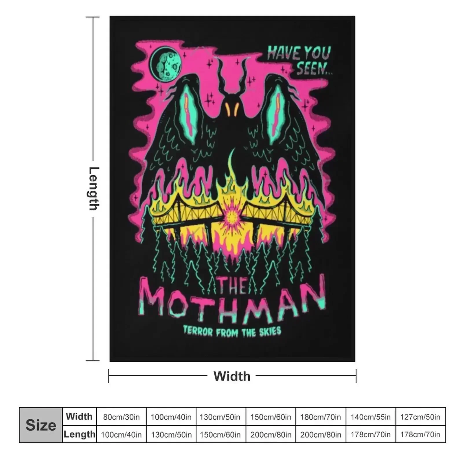 The Mothman Funny Throw Blanket for sofa For Sofa Thin Thermals For Travel Thin Blankets