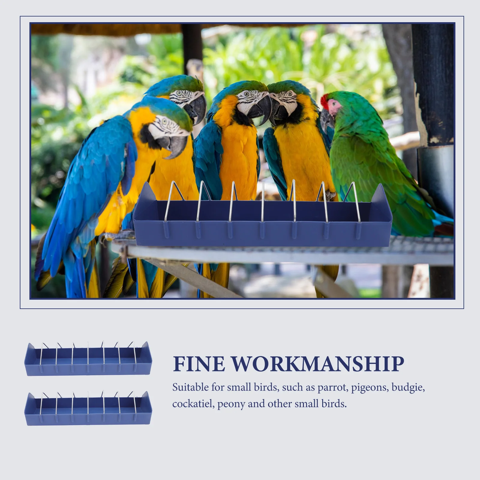 

2pcs Anti-splitting Food Box Pigeon Cage Feeder Outdoor Container Trough PP Bowl Durable Safe Small Birds Parrot Budgie Feeding