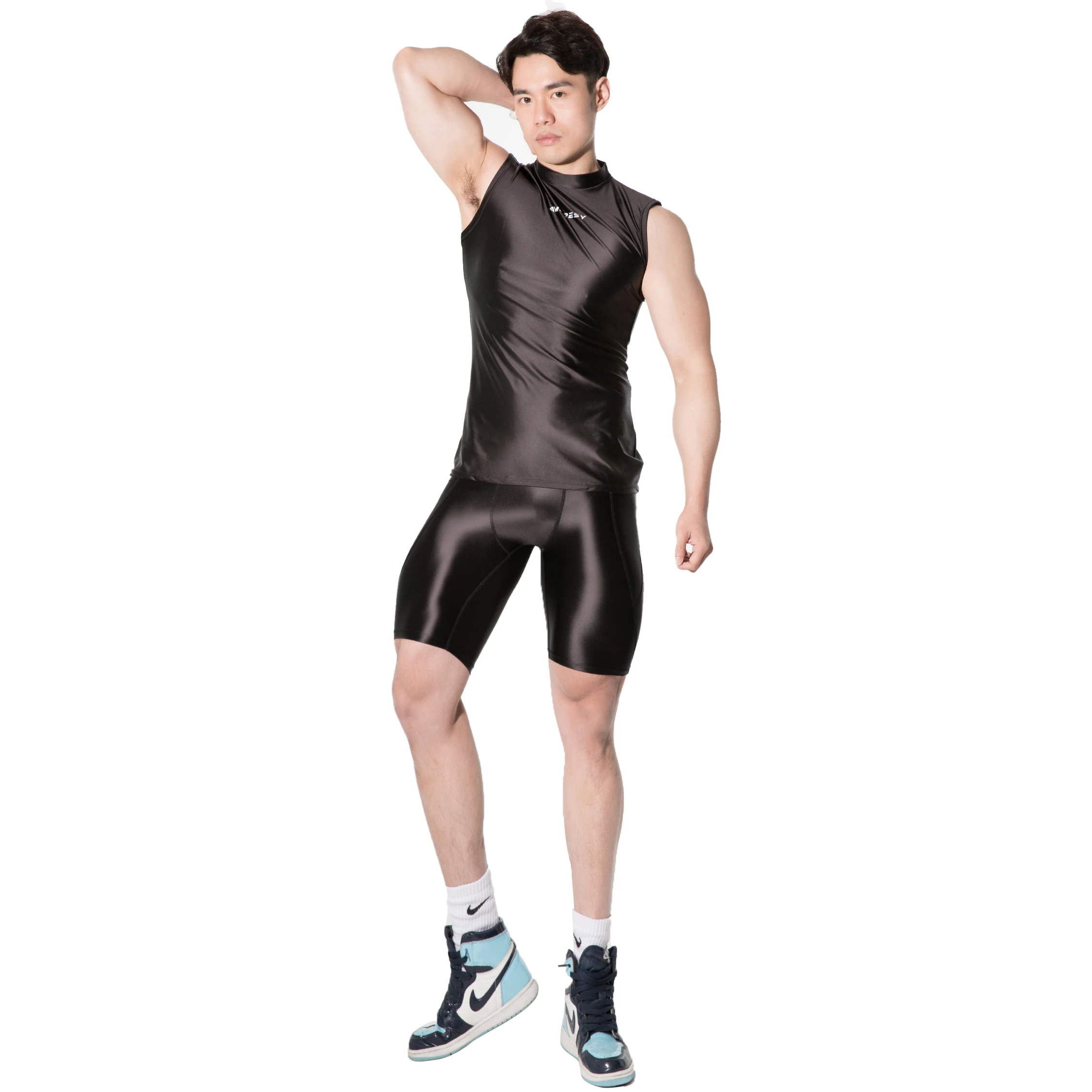 AMORESY Poseidon series tight elastic fitness clothes, cool and silky sports fitness running vest