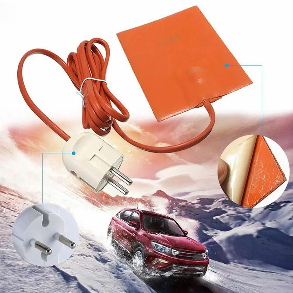 Car Radiator Antifreeze Heating Plate Paste Installation Fast Heating Uniform Temperature 220v 250w Waterproof Silicone Rubber