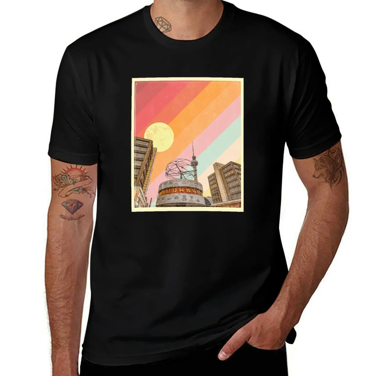 

Vintage Berlin Stadtansicht Alexanderplatz T-Shirt t shirt for man t shirts for man cotton soft