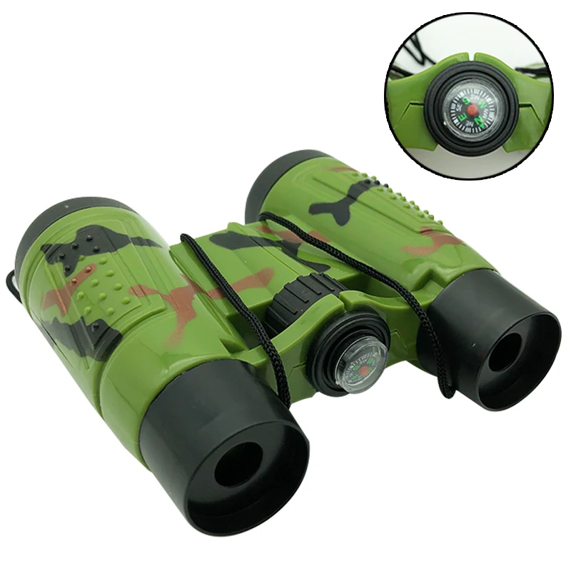 3Pcs 6x30 Binoculars Telescope For Children Portable Camouflage Mountaineering and Natural Scenery Field Survival Telescope Toy