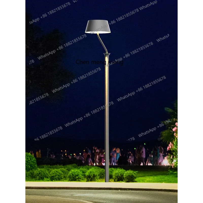 Simple courtyard solar induction LED light villa community high pole light outdoor waterproof road street light
