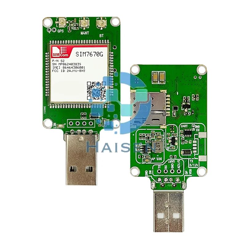 HAISEN SIMCOM SIM7670G-MNGV USB Dongle SIM7670G-MNGV Dongle SIM7670G Core Board LTE CAT1+GPS+Global Version SIM7670