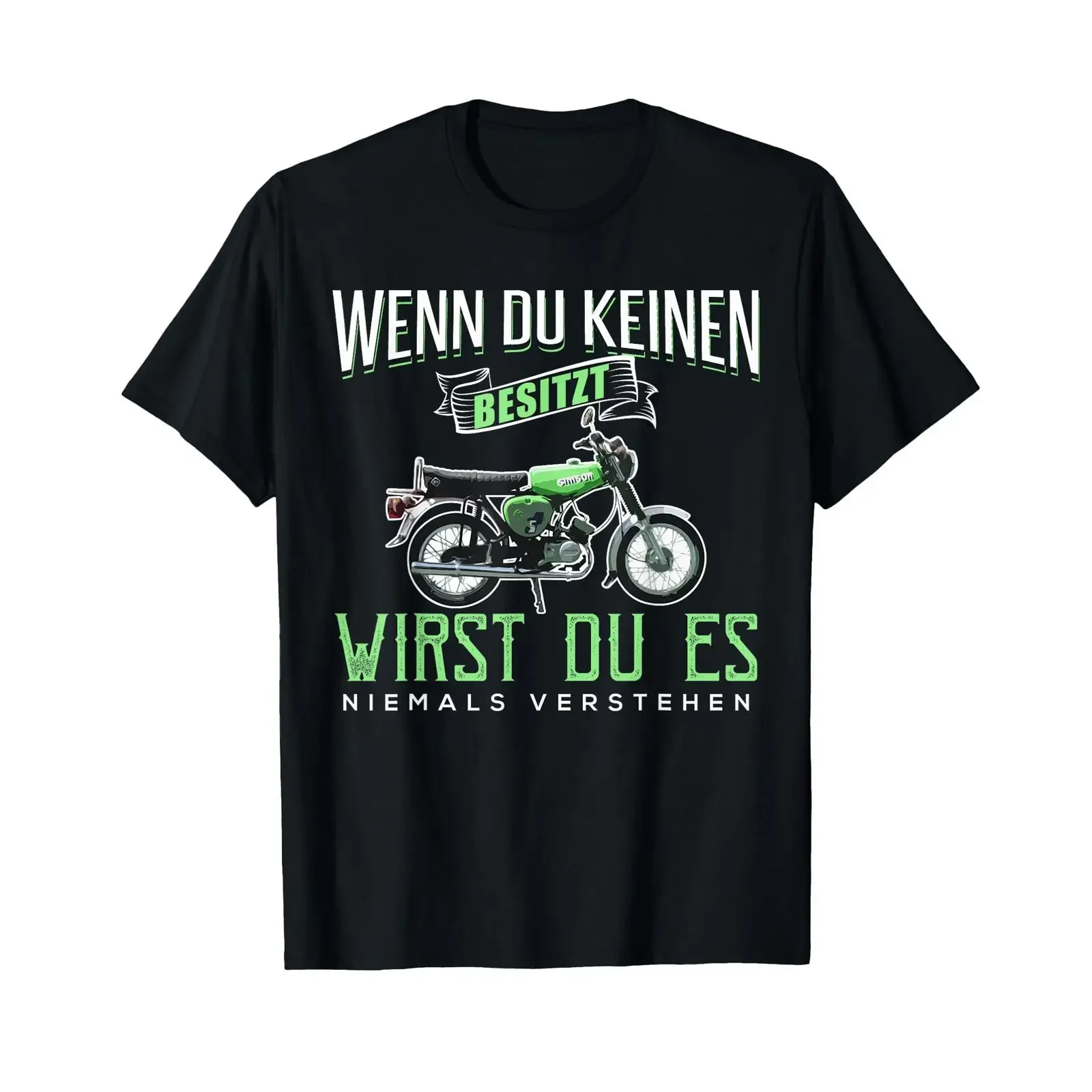 Simson S51 T Shirt with German Text quot Wenn Du Keine Besitzt black s vintage Washed designer clothes Casual Stylish fashion