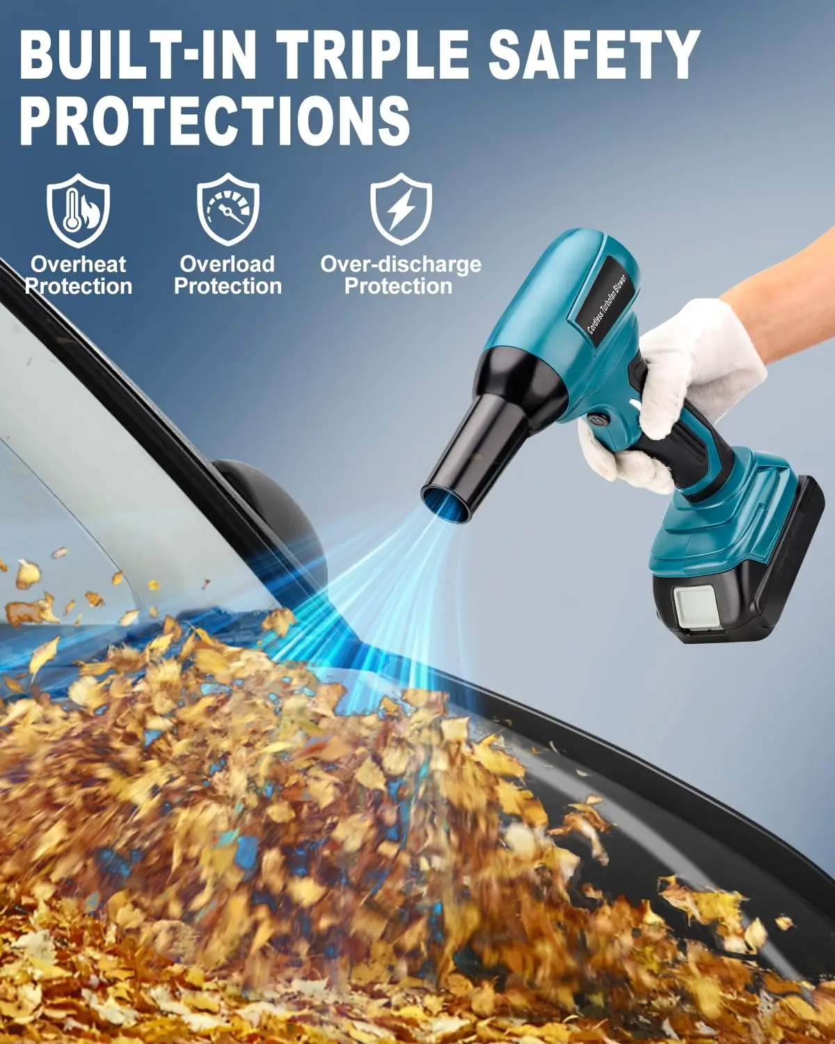 

Suitable for Makita 18V Lithium-ion Batteries Brushless Violent Air Gun for Leaves, Dust and Snow Power Tool Accessories