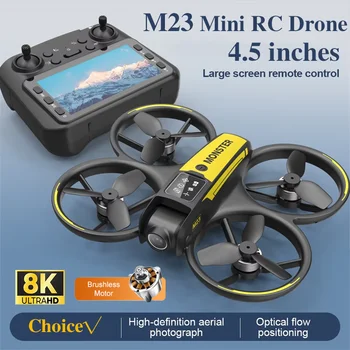 M23 Mini RC Drone 8K HD Camera Screen Control Remote Control WiFi Hold For Selfie And Aerial Shots RC Helicopter For Gifts Toys 1