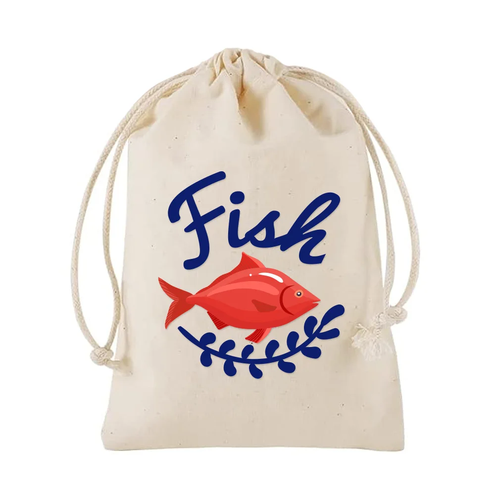 30 Pcs/lot 10*15, 13*18cm Nautical Anchor Drawstring Gift Bag Children's Birthday Party Supplies Wrapping Cotton Bags