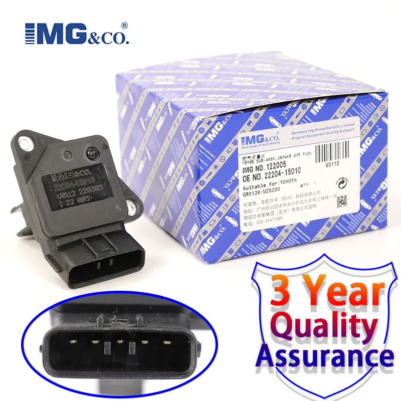 

IMG Brand Mass Air Flow Sensor (MAF) 22204-15010 for PRIZM Lexus GS430 SC430 Toyota Corolla 22204-0D010