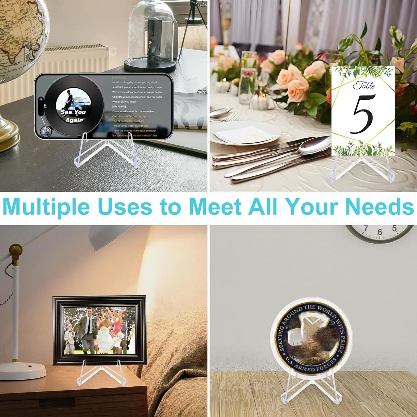 30 قطعة حامل عرض البطاقات الثلاثي أكريليك صغير المعبود صور حامل صور تقف للعملة المعدنية الرياضية بطاقات التداول رفوف العرض