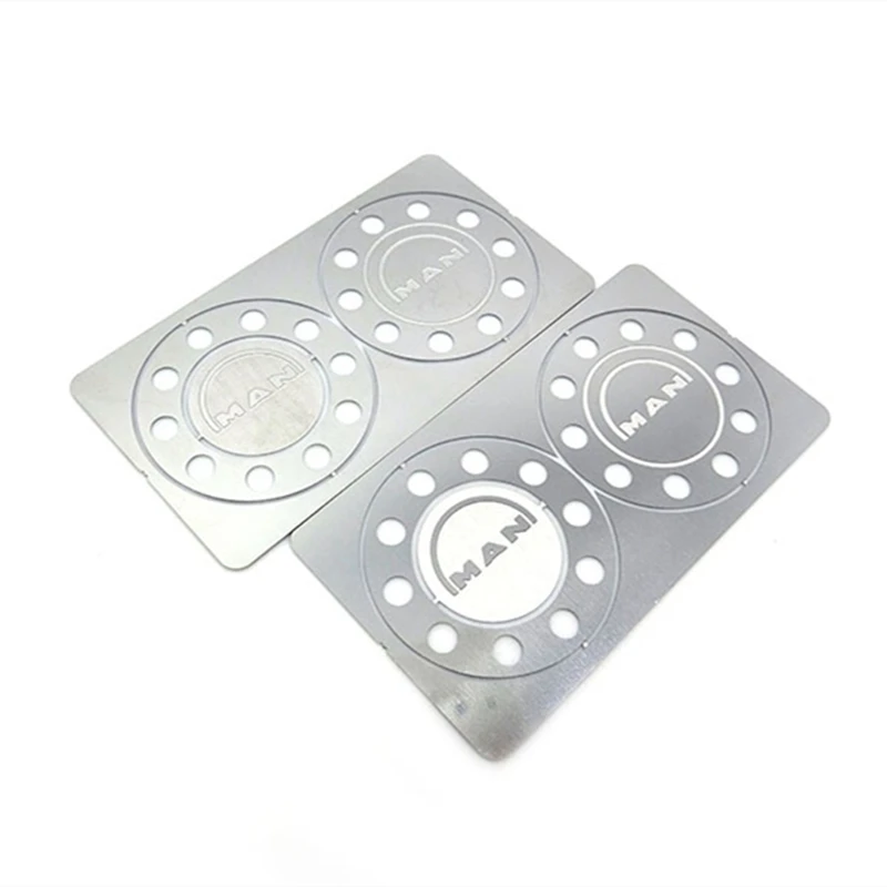 1/14 Hercules Hobby Tamiya Tractor Original Factory Front Wheel Hub Retainer Patch Decorative Logo Metal Etching Patch