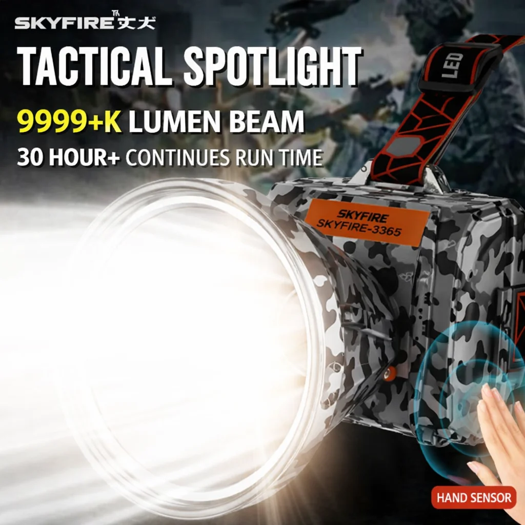 Rechargeable Bright Headlight, Super Bright LED Headlamp for Outdoor, Mining, Fishing, Emergency with Long Lasting Battery