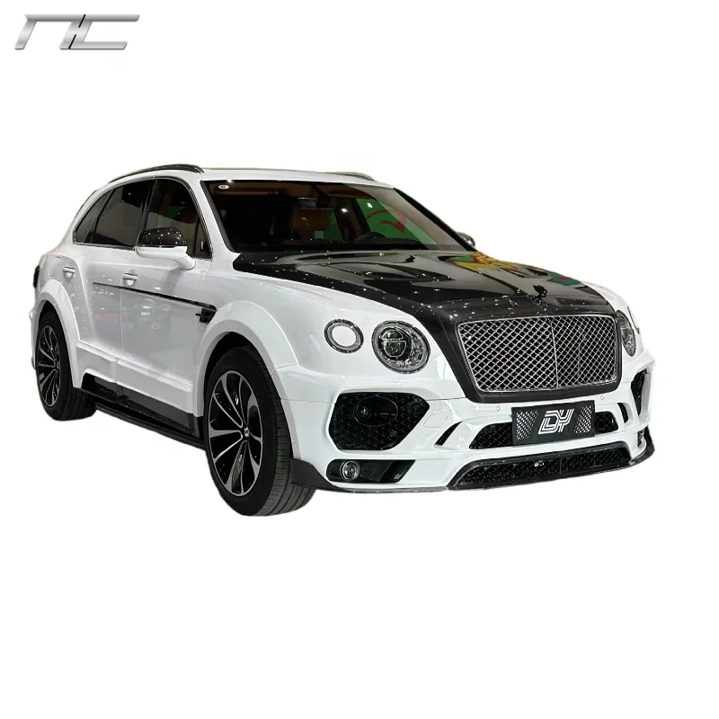 for  MSY Style Dry Carbon Fiber Front Rear bumper Engine Hood Side Skirts Wheel Eyebrow For Bentley Bentayga Modification Body K